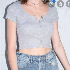 Brandy Melville Gray Zelly Top
